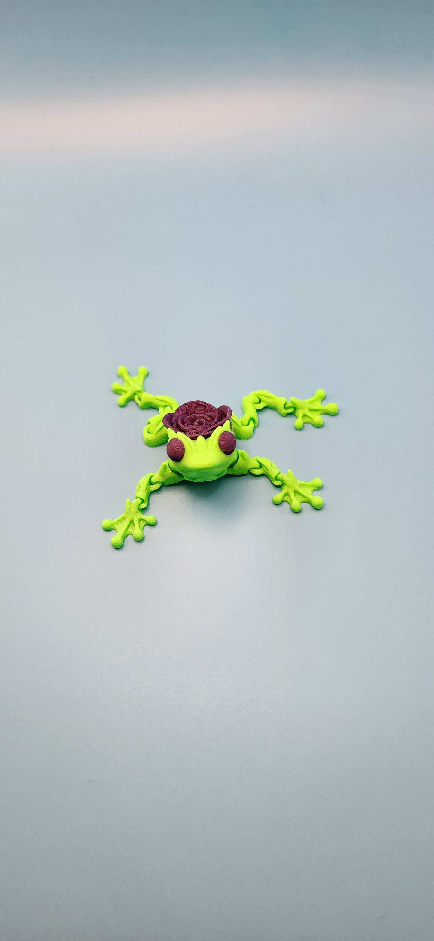 3D Printed Articulated Rose Frog Toy Figure