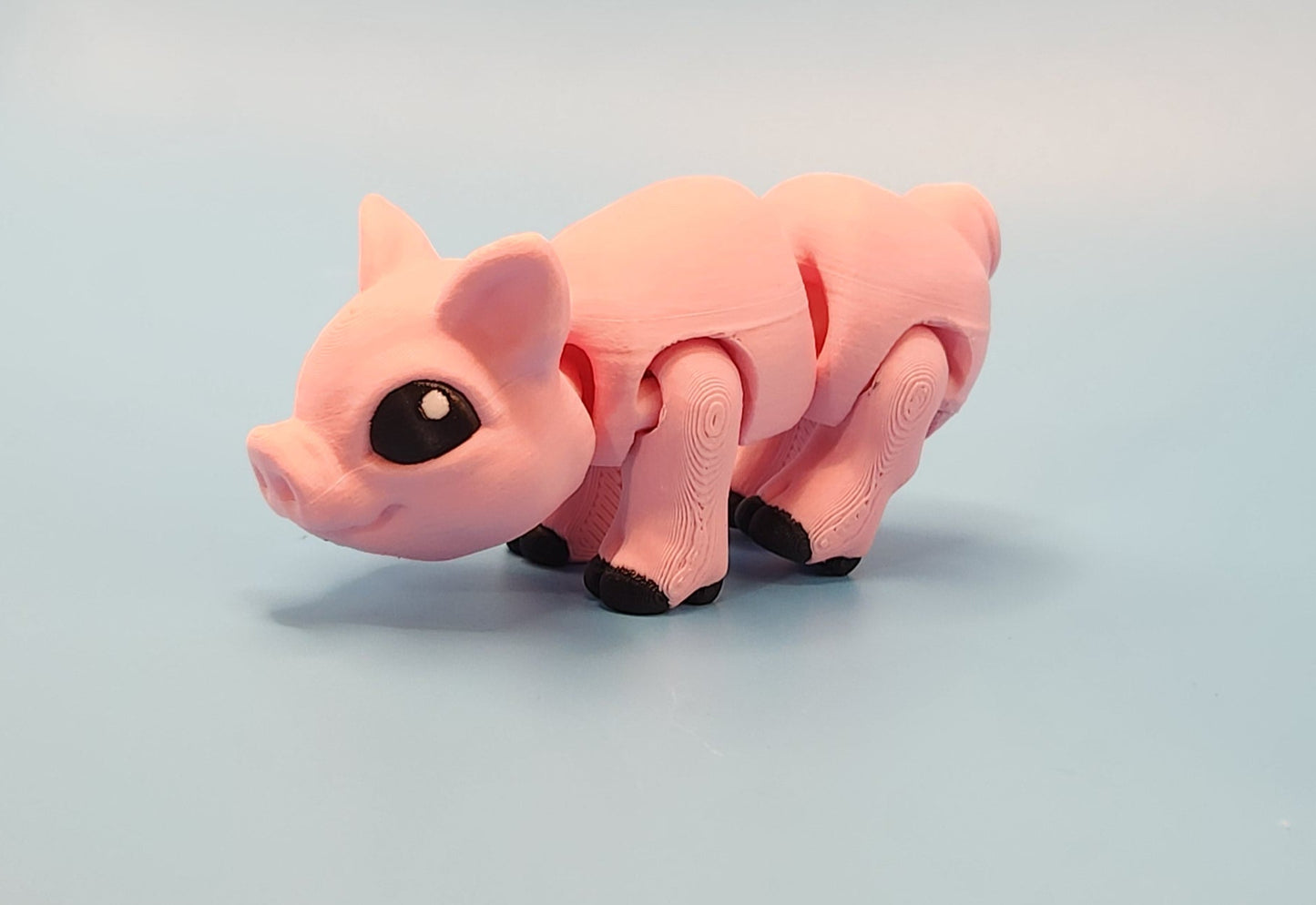 Cute 3D Printed Pig Figurine – Adorable Desk Buddy, Shelf Decor, Farm Animal Gift, Kawaii Piglet Statue, Pink Animal Lover Gift