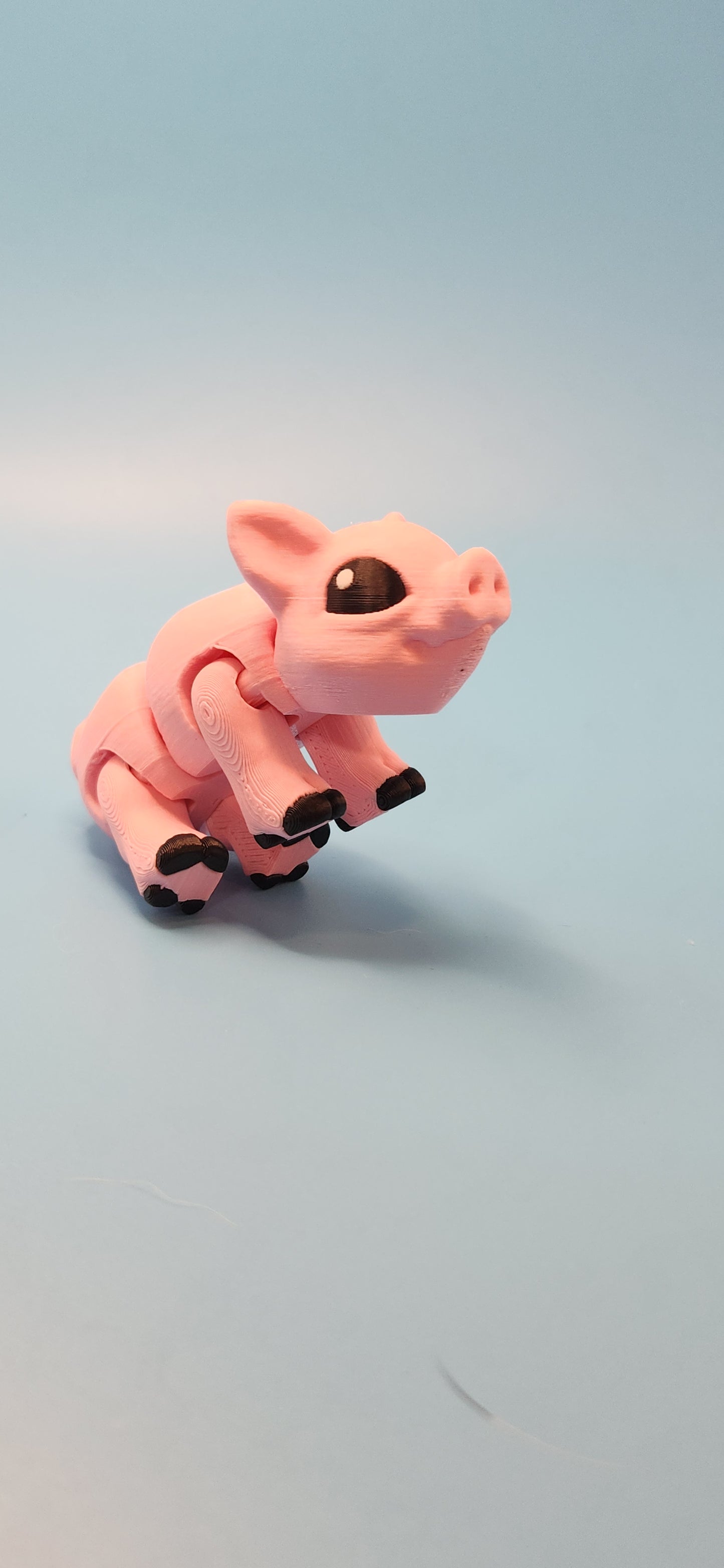 Cute 3D Printed Pig Figurine – Adorable Desk Buddy, Shelf Decor, Farm Animal Gift, Kawaii Piglet Statue, Pink Animal Lover Gift