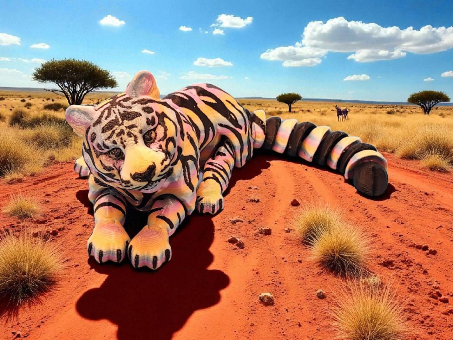 Articulated Tiger - 3D Printed Toy - Collectible - Gift for Tiger Lovers - Poseable Figure