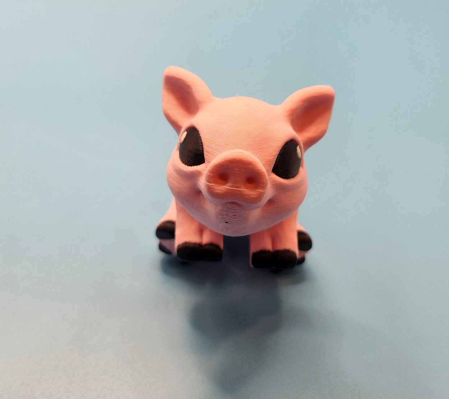Cute 3D Printed Pig Figurine – Adorable Desk Buddy, Shelf Decor, Farm Animal Gift, Kawaii Piglet Statue, Pink Animal Lover Gift