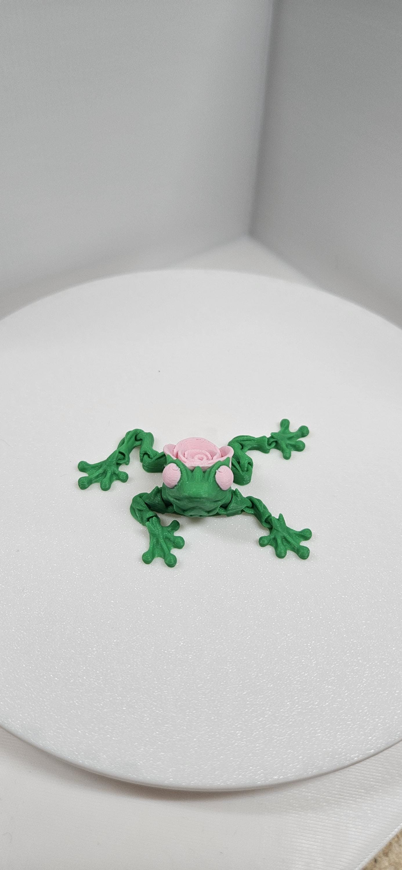 3D printed articulated rose frog