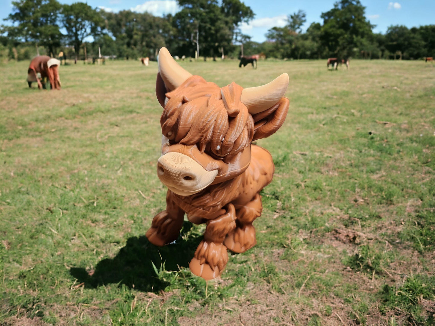 Small - 3D Printed Highland Cow Figurine  Adorable, Unique, and Handcrafted figurine