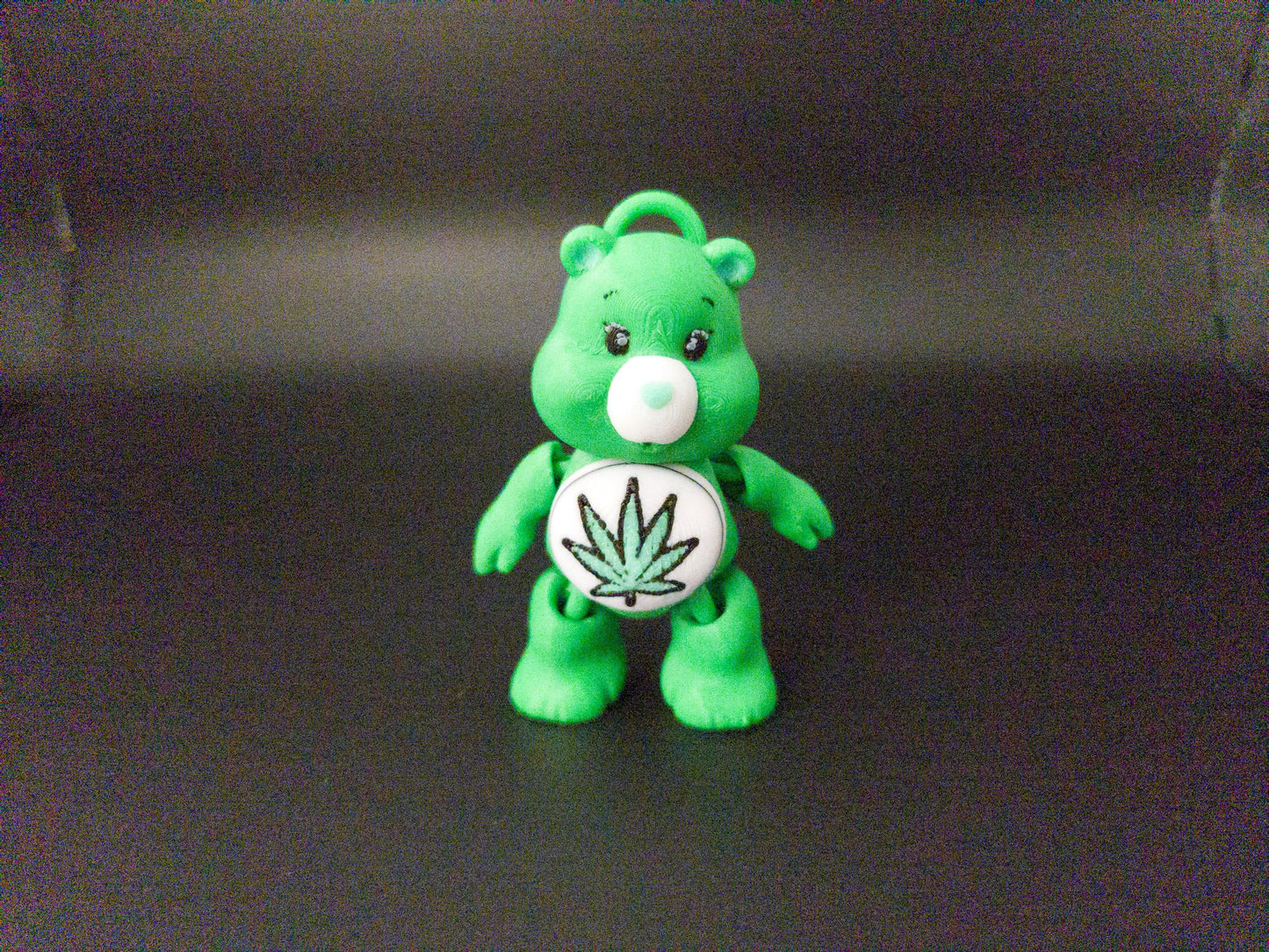 3D printed standing articulated bear, coffee, f cancer, luck, 420