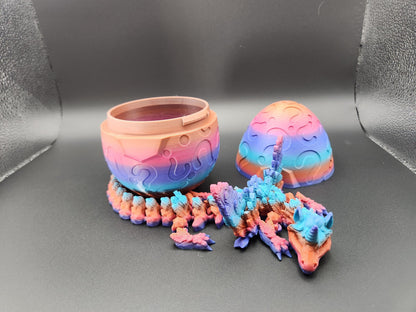 3D Printed Mystery Dragon Eggs, Colorful Flexy Dragons Inside, Surprise Collectible Dragon