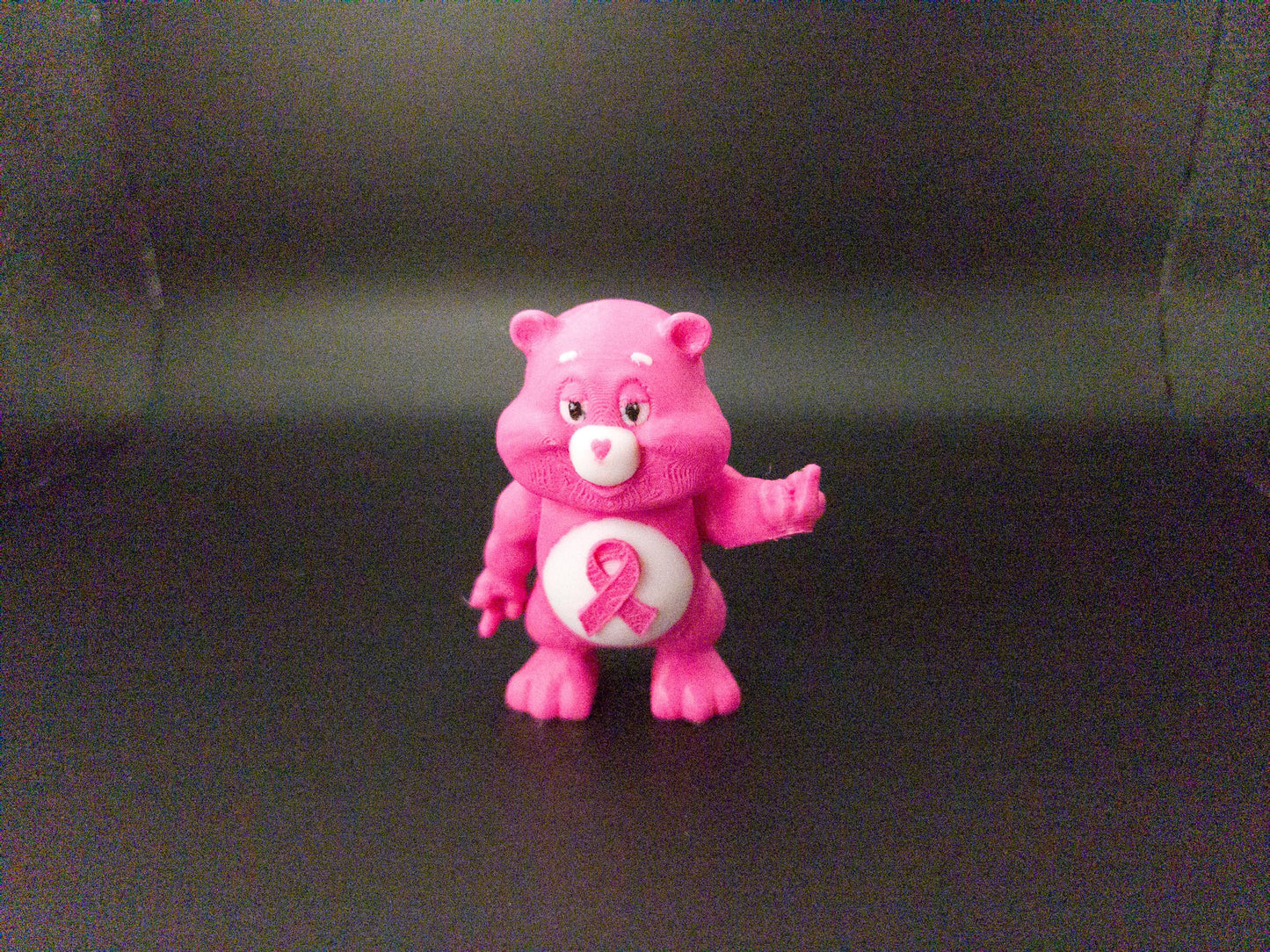 3D printed standing articulated bear, coffee, f cancer, luck, 420