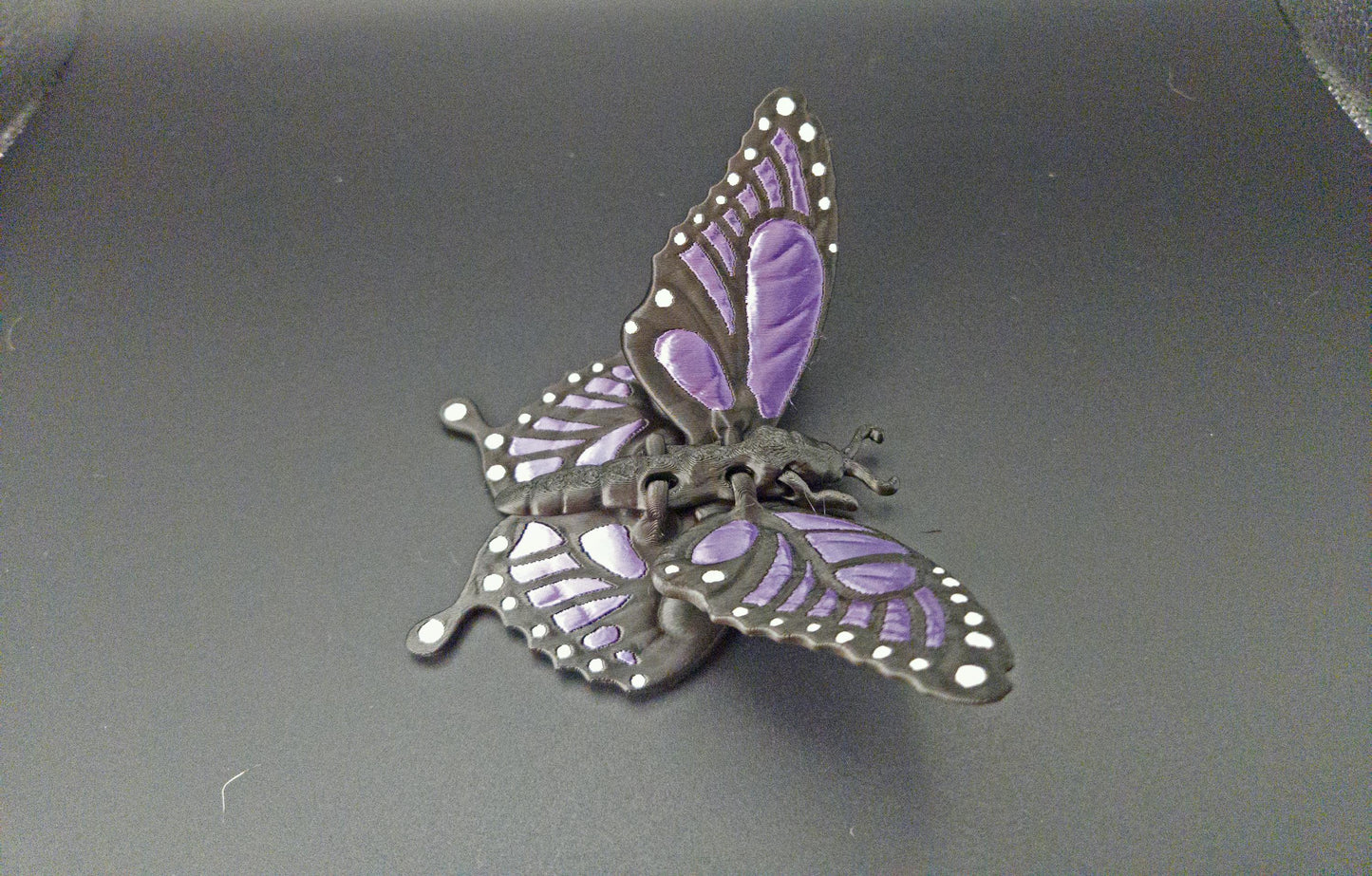 3D Printed Articulated Butterfly, Rainbow or Purple Silk Butterfly Figurine, Flexible Butterfly Decor, Unique Gift for Nature Lovers