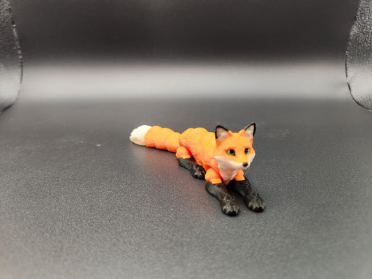 3D Printed Articulated Fox Figurine - Poseable, Collectible, and Unique Gift