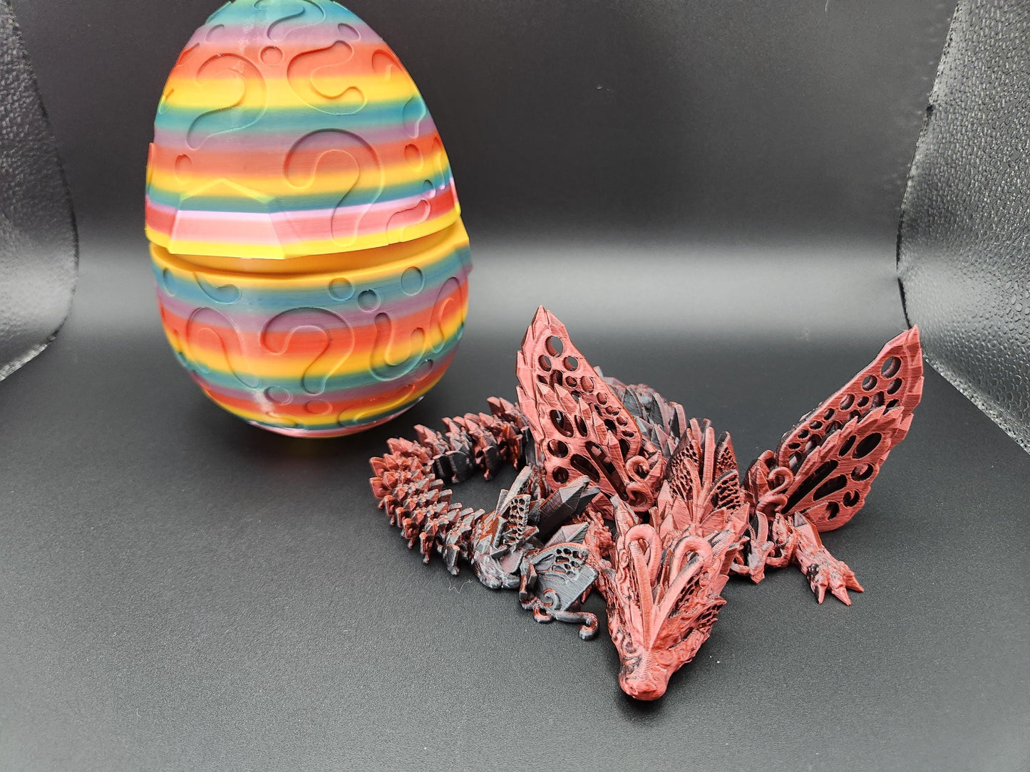 3D Printed Mystery Dragon Eggs, Colorful Flexy Dragons Inside, Surprise Collectible Dragon