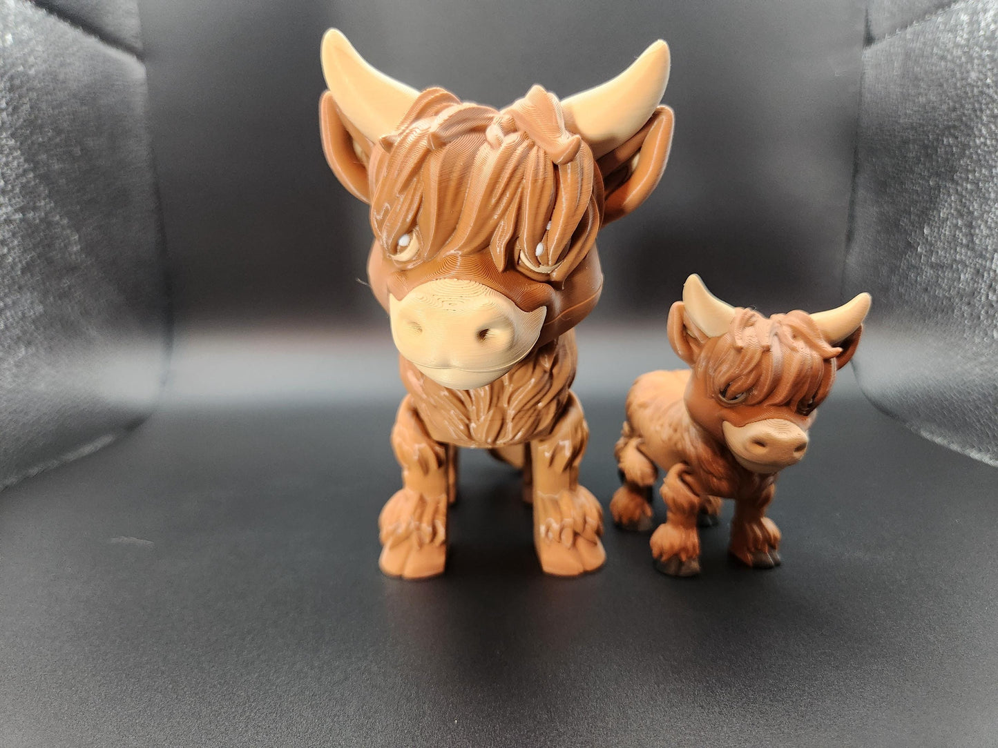 Small - 3D Printed Highland Cow Figurine  Adorable, Unique, and Handcrafted figurine