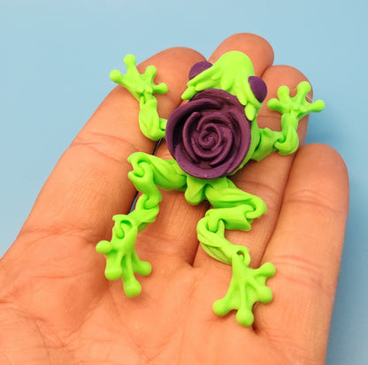 3D Printed Articulated Rose Frog Toy Figure