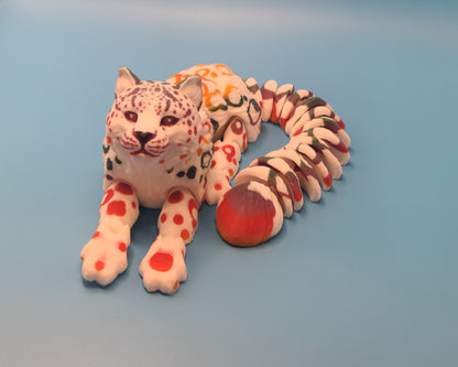 3D Printed Snow Leopard Figurine