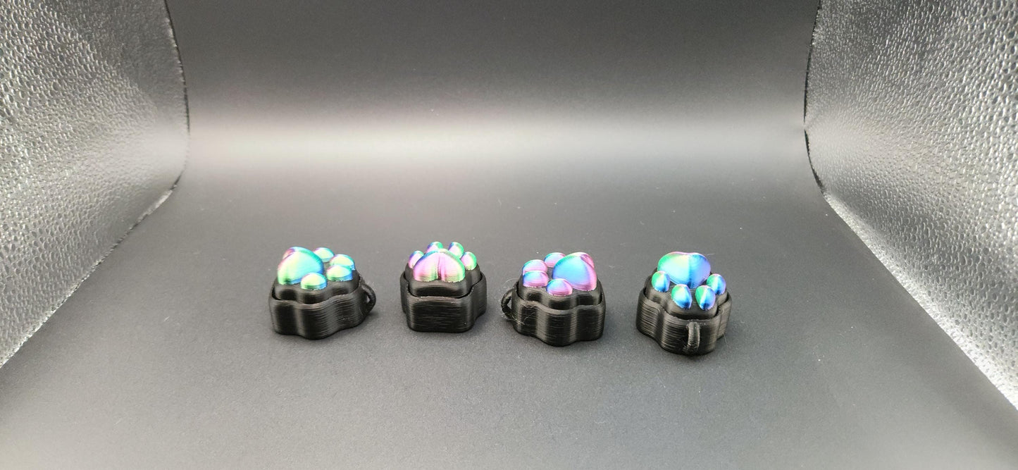 small black sensory stress relief clicker toys with colorful silicone bubbles on top